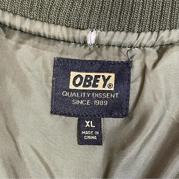 Obey Sherpa Bomber Jacket, Fleece Full Zip - Mens XL - Picture 3 of 14